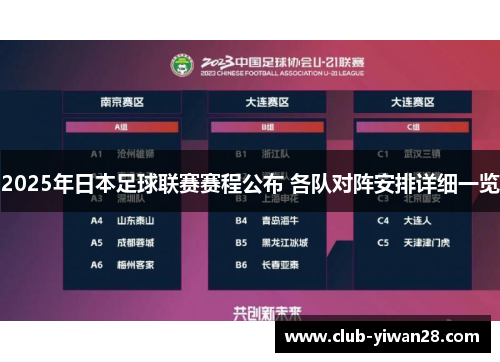 2025年日本足球联赛赛程公布 各队对阵安排详细一览 2025年日本足球联赛赛程公布 各队对阵安排详细一览