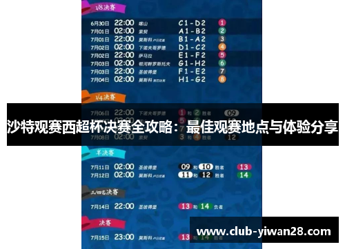 沙特观赛西超杯决赛全攻略:最佳观赛地点与体验分享 沙特观赛西超杯决赛全攻略:最佳观赛地点与体验分享