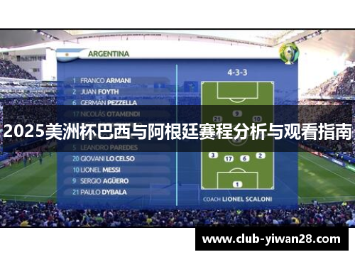 2025美洲杯巴西与阿根廷赛程分析与观看指南 2025美洲杯巴西与阿根廷赛程分析与观看指南